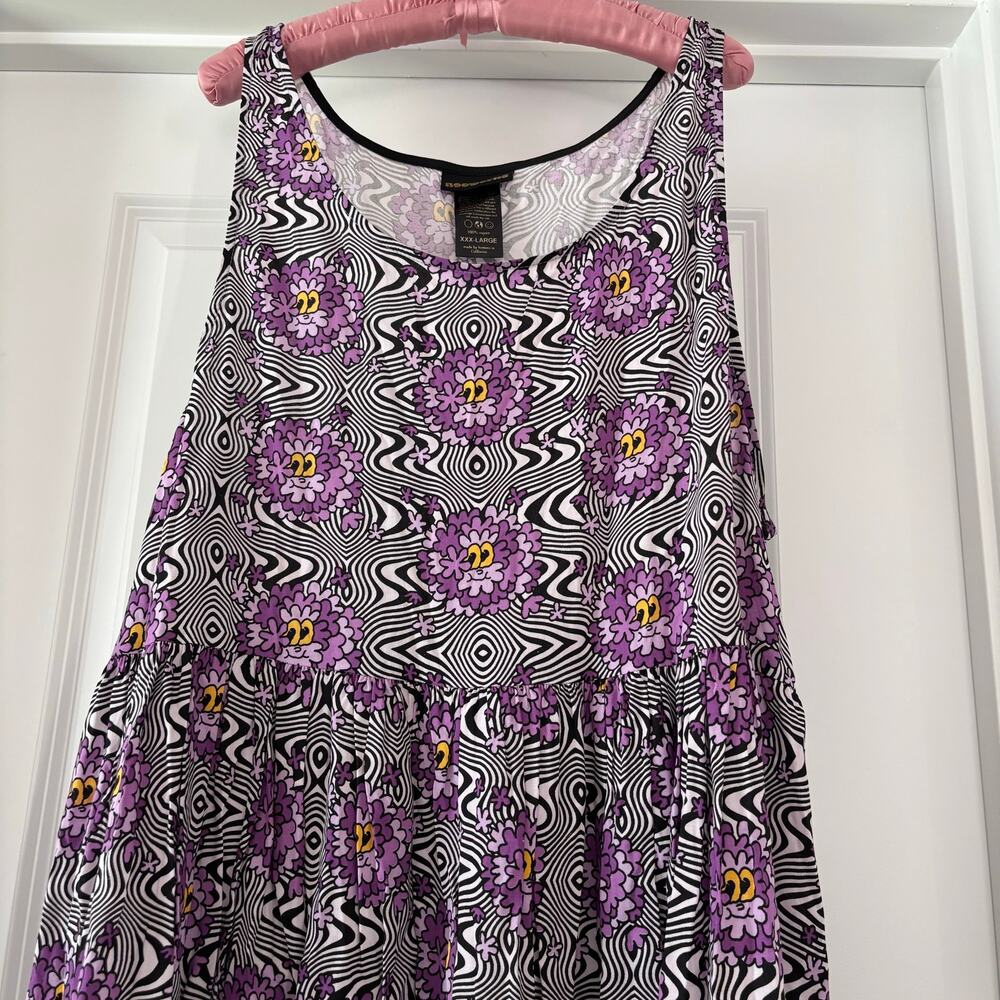 Nooworks Naomi Purple Haze Dress Size XXXL Like New Dopamine Funky Slow Fashion - Picture 7 of 9